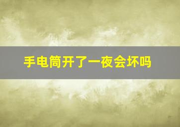 手电筒开了一夜会坏吗