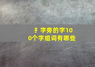 扌字旁的字100个字组词有哪些