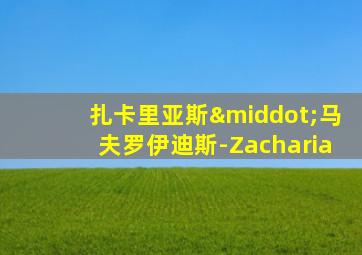 扎卡里亚斯·马夫罗伊迪斯-Zacharia