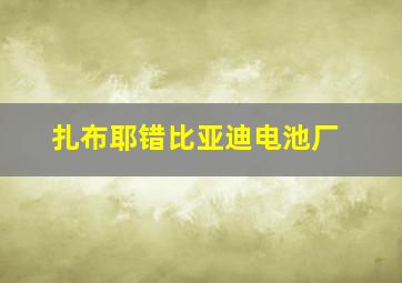 扎布耶错比亚迪电池厂