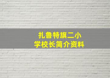 扎鲁特旗二小学校长简介资料