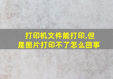 打印机文件能打印,但是图片打印不了怎么回事