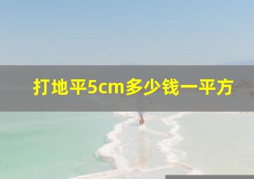 打地平5cm多少钱一平方