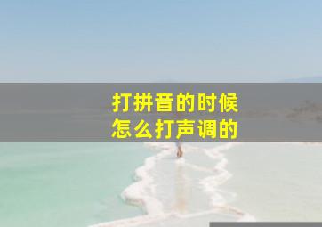 打拼音的时候怎么打声调的