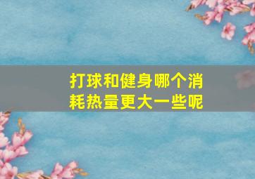 打球和健身哪个消耗热量更大一些呢