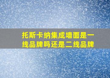 托斯卡纳集成墙面是一线品牌吗还是二线品牌