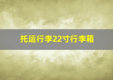 托运行李22寸行李箱