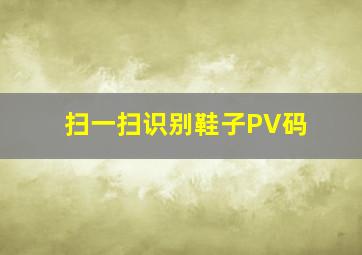 扫一扫识别鞋子PV码