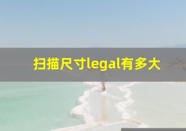 扫描尺寸legal有多大