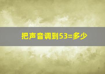 把声音调到53=多少