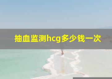 抽血监测hcg多少钱一次