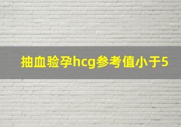 抽血验孕hcg参考值小于5