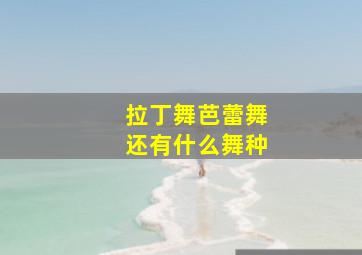 拉丁舞芭蕾舞还有什么舞种