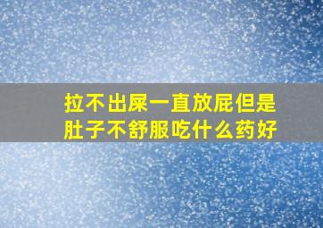 拉不出屎一直放屁但是肚子不舒服吃什么药好