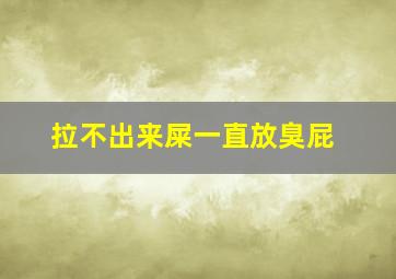 拉不出来屎一直放臭屁