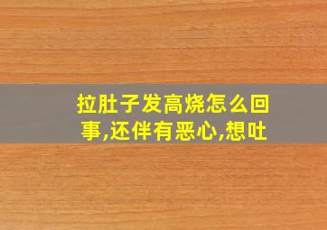 拉肚子发高烧怎么回事,还伴有恶心,想吐