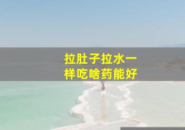 拉肚子拉水一样吃啥药能好