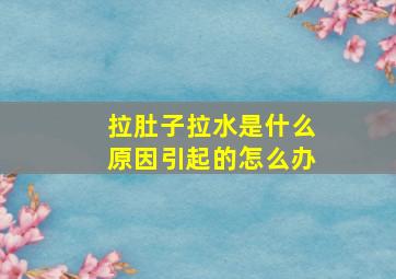 拉肚子拉水是什么原因引起的怎么办