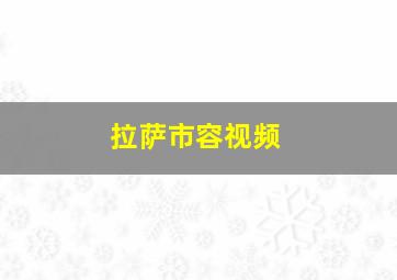 拉萨市容视频