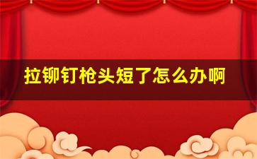 拉铆钉枪头短了怎么办啊