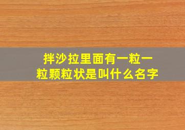 拌沙拉里面有一粒一粒颗粒状是叫什么名字