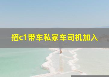 招c1带车私家车司机加入