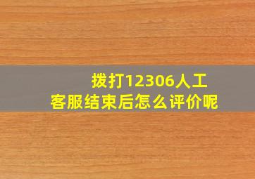 拨打12306人工客服结束后怎么评价呢