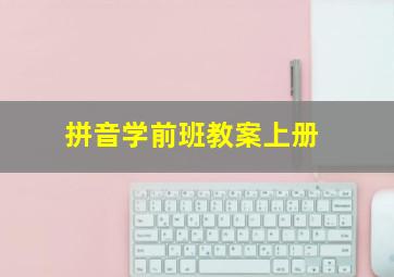 拼音学前班教案上册