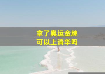 拿了奥运金牌可以上清华吗