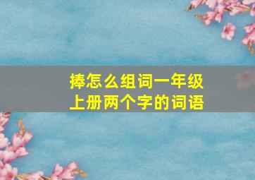 捧怎么组词一年级上册两个字的词语