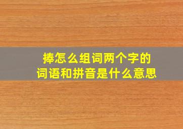 捧怎么组词两个字的词语和拼音是什么意思