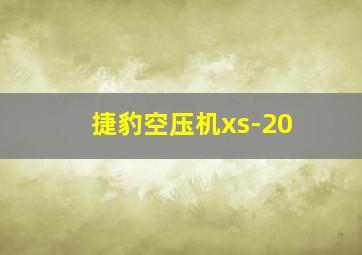 捷豹空压机xs-20