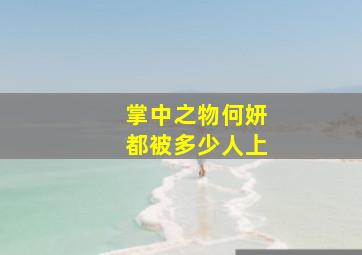 掌中之物何妍都被多少人上