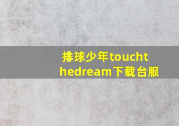 排球少年touchthedream下载台服