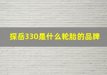 探岳330是什么轮胎的品牌