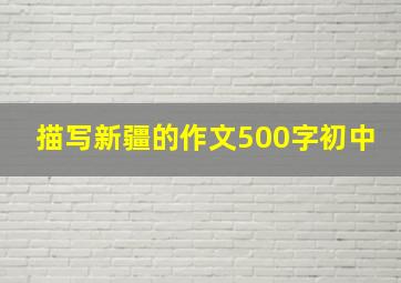 描写新疆的作文500字初中