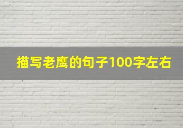 描写老鹰的句子100字左右