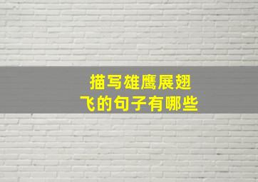 描写雄鹰展翅飞的句子有哪些