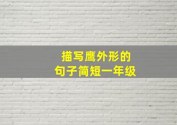 描写鹰外形的句子简短一年级