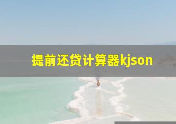 提前还贷计算器kjson