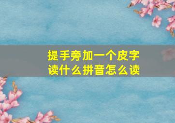 提手旁加一个皮字读什么拼音怎么读