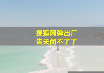 搜狐网弹出广告关闭不了了