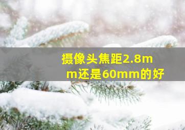 摄像头焦距2.8mm还是60mm的好