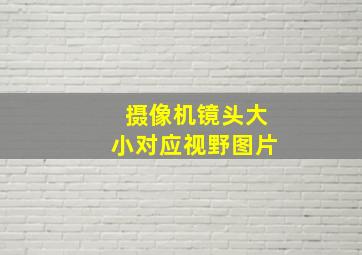 摄像机镜头大小对应视野图片