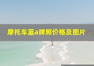 摩托车蓝a牌照价格及图片