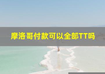 摩洛哥付款可以全部TT吗