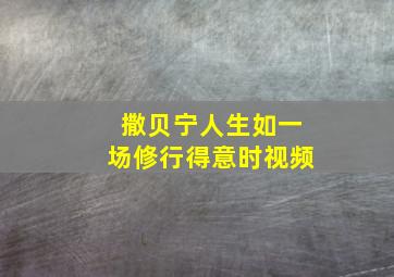 撒贝宁人生如一场修行得意时视频