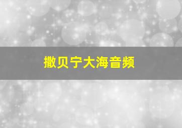 撒贝宁大海音频