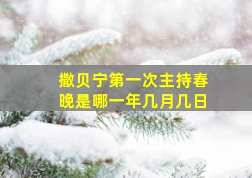 撒贝宁第一次主持春晚是哪一年几月几日