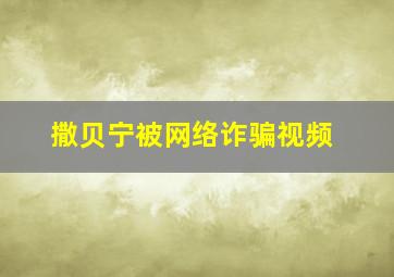 撒贝宁被网络诈骗视频